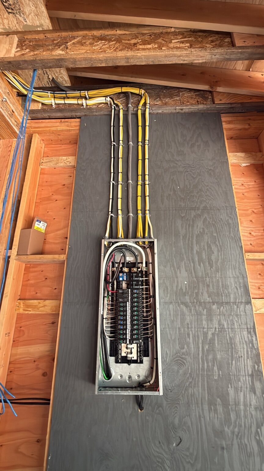 Completed residential electrical panel upgrade by WR Electric