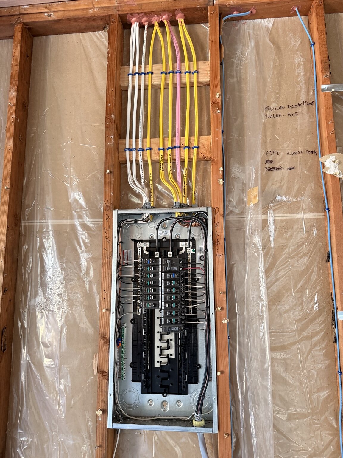 Residential electrical panel installation by WR Electric